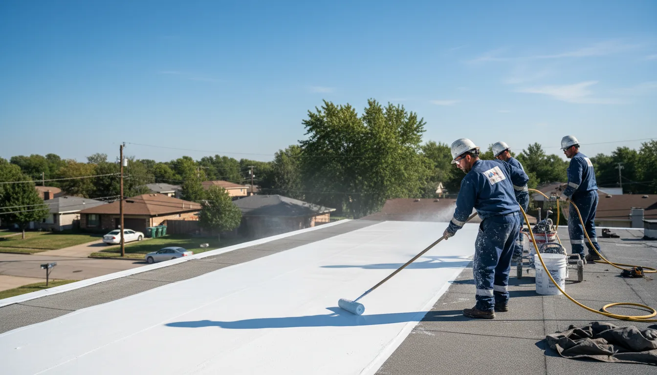 Commercial roof coating in Troy, TX near me